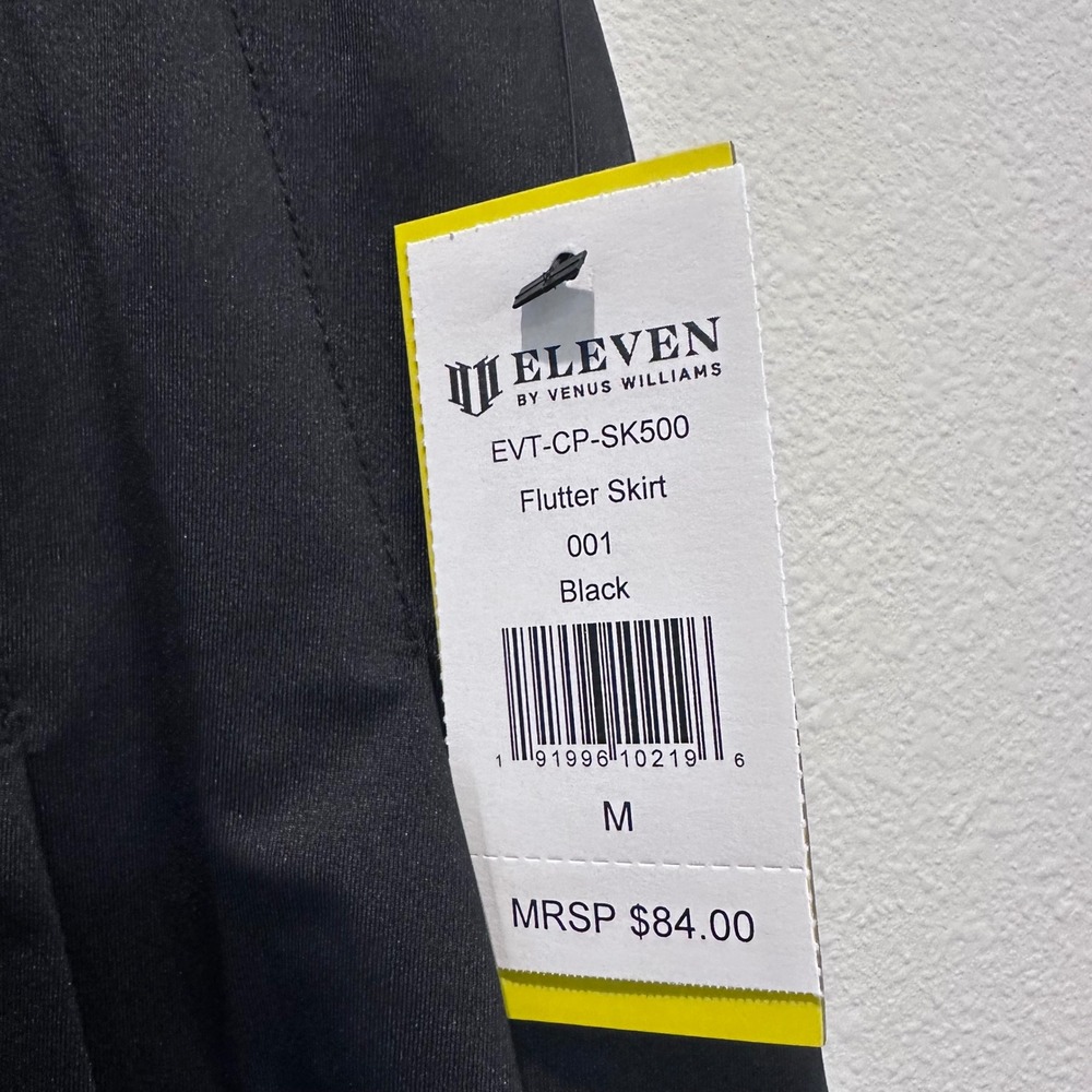 NWT ELEVEN BY VENUS WILLIAMS Black‎ Flutter Skirt Tennis Athleisure Skort Size M - Picture 3 of 9